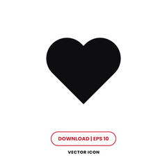 Heart icon vector. Love sign