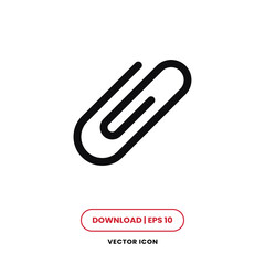 Obraz premium Paper clip icon vector. Attachment sign