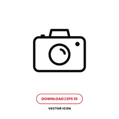 Camera icon vector. Photo camera sign