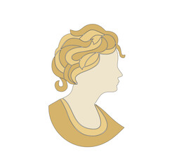 ancient Roman statue face representation