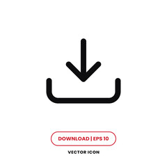Download icon vector. Downloading sign