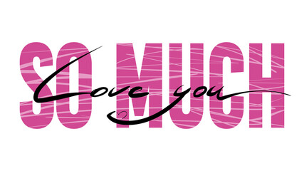 Fototapeta premium love you handwritten lettering. Concept for printing, cards,postcards, posters.Calligraphic inscription design.