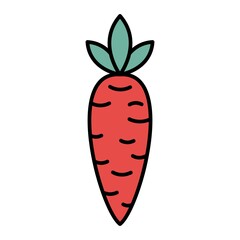 Vector Carrot Outline Icon Design