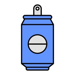 Vector Can Outline Icon Design