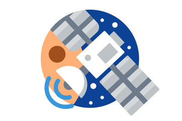 Artificial satellite orbiting galaxy