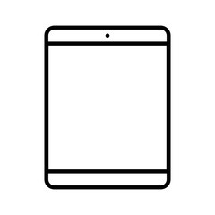 タブレット、デバイスのアイコン（線バージョン）