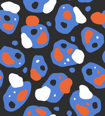 Modern seamless pattern with stains. Abstract texture in flat style for wrapping paper, textile print, wallpaper