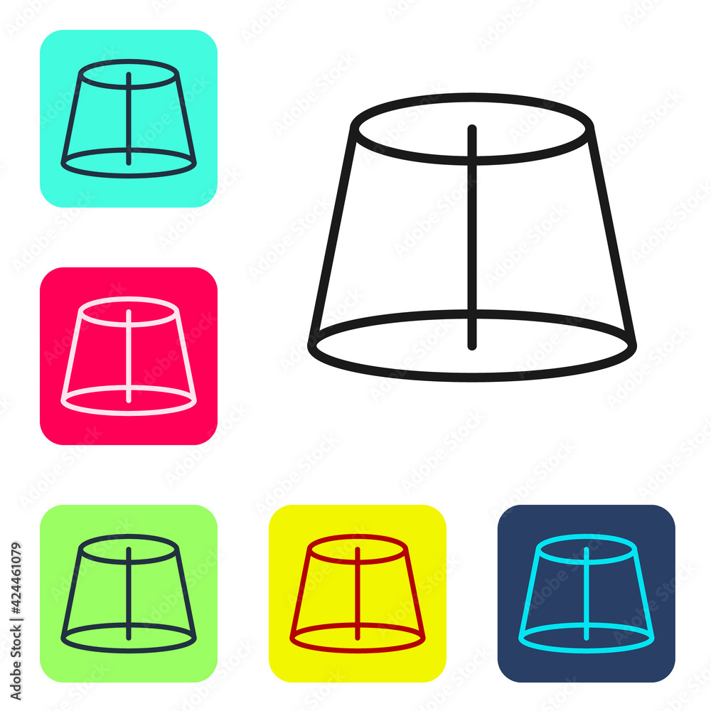 Poster black line geometric figure icon isolated on white background. abstract shape. geometric ornament. s