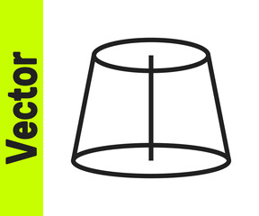 Black line Geometric figure icon isolated on white background. Abstract shape. Geometric ornament. Vector