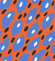 Modern seamless pattern with stains. Abstract texture in flat style for wrapping paper, textile print, wallpaper