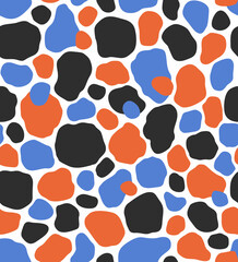 Modern seamless pattern with stains. Abstract texture in flat style for wrapping paper, textile print, wallpaper