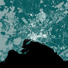 map of the city of Palma, Spain