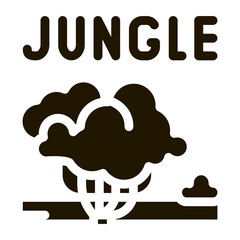 lungle tree glyph icon vector. lungle tree sign. isolated symbol illustration