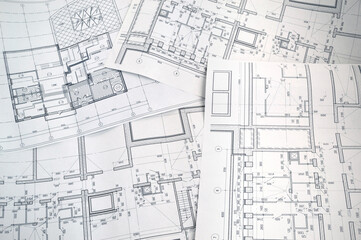 Photo of several drawings for the project engineer jobs