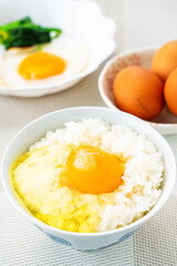 Tamago kake gohan, a staple of Japanese breakfast