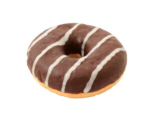 Chocolate donut isolated over white background