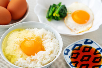Tamago kake gohan, a staple of Japanese breakfast
