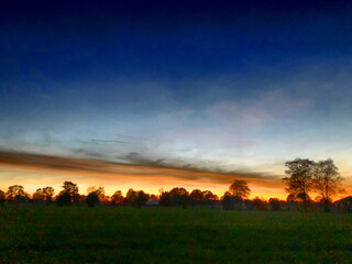Fototapeta na wymiar Amazing Blue Sky and Beautiful Clouds during sunrise. High quality photo