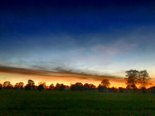 Naklejka na ściany i meble Amazing Blue Sky and Beautiful Clouds during sunrise. High quality photo