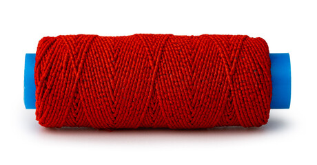 Color thread spool isolated on white background