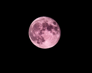 full moon over black