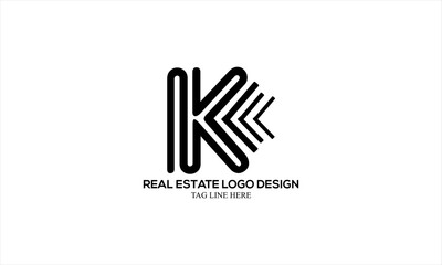 Obraz premium Creative and Ilegant illustration Real Estate Logo design