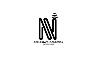 Creative and Ilegant illustration Real Estate Logo design