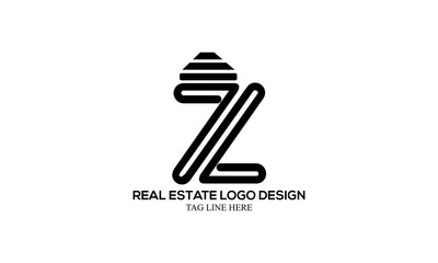 Creative and Ilegant illustration Real Estate Logo design