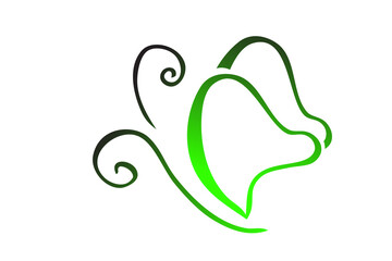 Vector Simple Hand Draw Sketch, Butterfly, Suitable for logo Nature, fauna and forest related, Isolated on White
