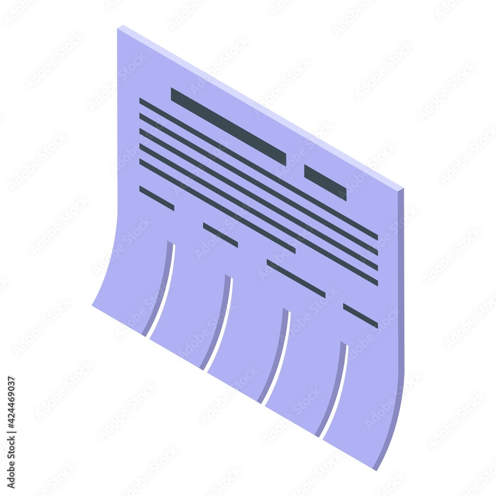 Poster memo icon. isometric of memo vector icon for web design isolated on white background