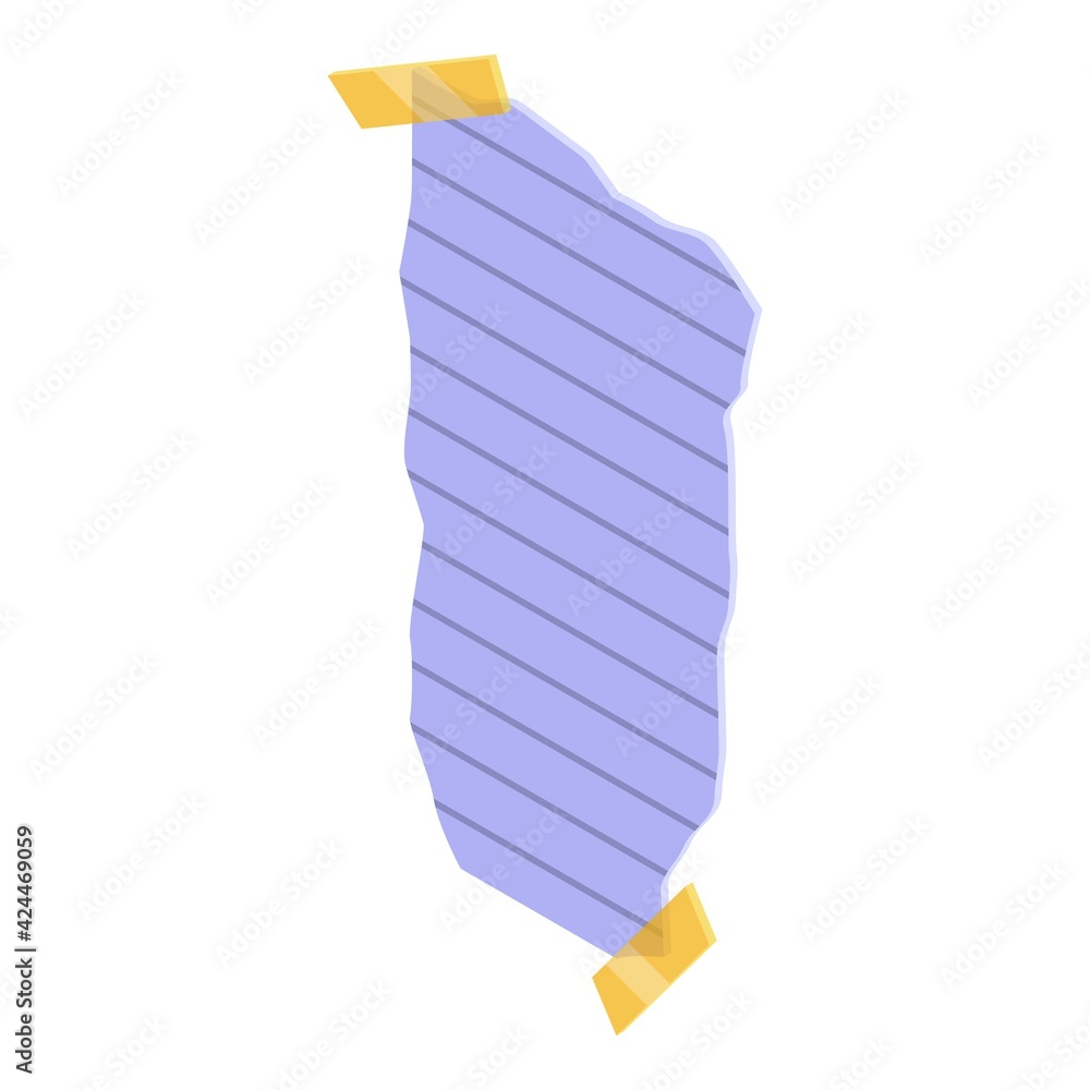 Poster memo paper icon. isometric of memo paper vector icon for web design isolated on white background