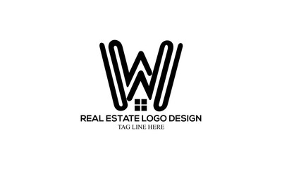 Creative and Ilegant illustration Real Estate Logo design