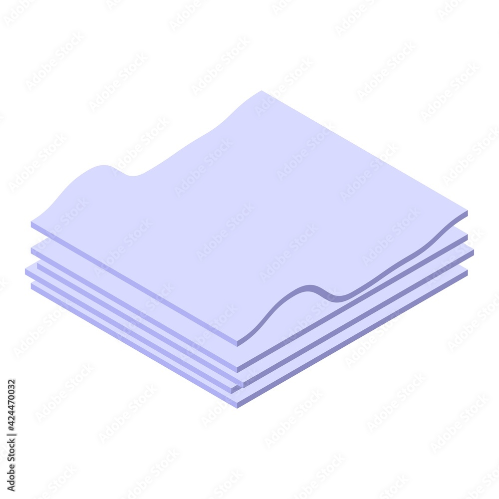 Poster napkin icon. isometric of napkin vector icon for web design isolated on white background