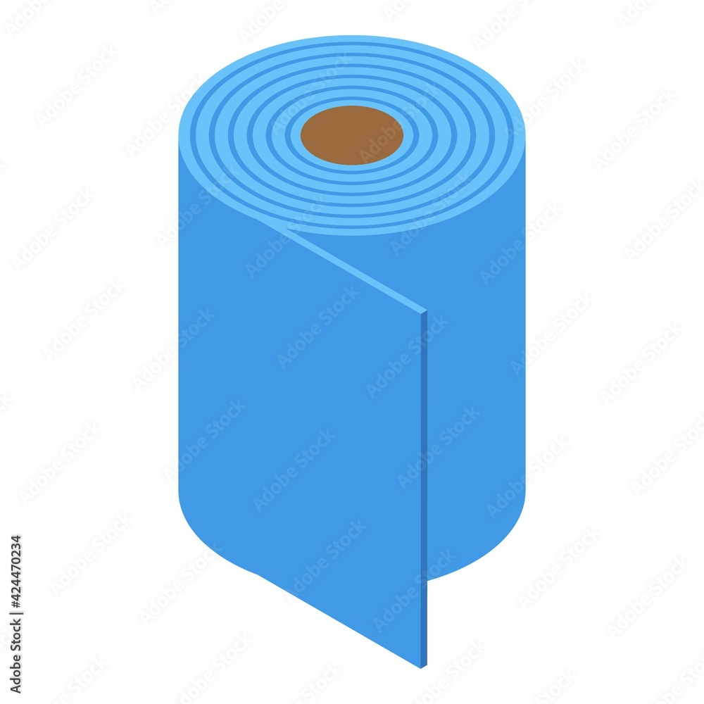 Poster tissue roll icon. isometric of tissue roll vector icon for web design isolated on white background