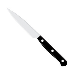 Sharp Chef's kitchen knife isolated on white background