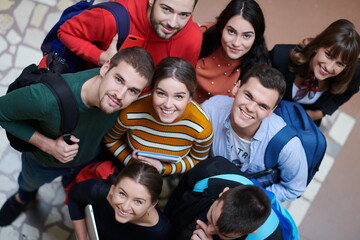 students in school together in problem
