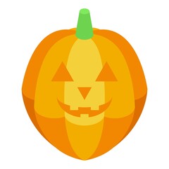 Creepy pumpkin icon. Isometric of Creepy pumpkin vector icon for web design isolated on white background