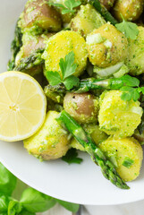 Potato salad with asparagus
