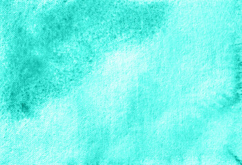 Abstract pastel watercolor hand painted background texture. aquarelle abstract emerald backdrop. horizontal template