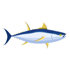 Tuna fish symbol, icon. Fishing logo template. Sea fish