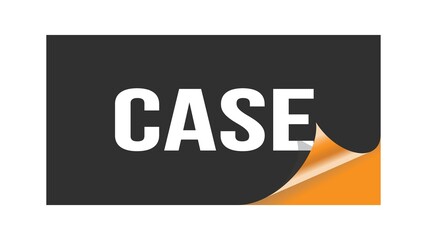 CASE text written on black orange sticker.