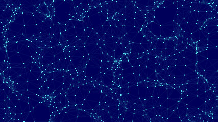 Abstract wave background with connection dots and lines. Technology illustration. Futuristic modern dynamic wave.