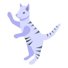 Fototapeta na wymiar Adorable playful cat icon. Isometric of Adorable playful cat vector icon for web design isolated on white background