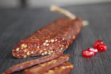 sausages on the grill