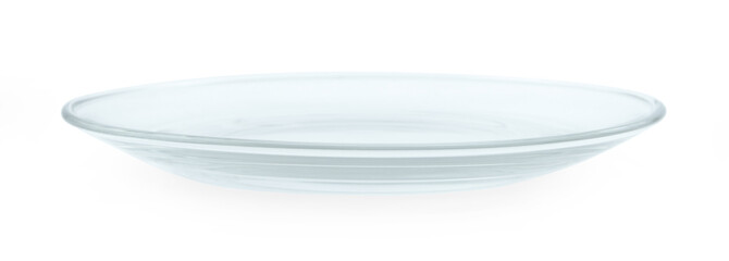 glass plate isolated on white background