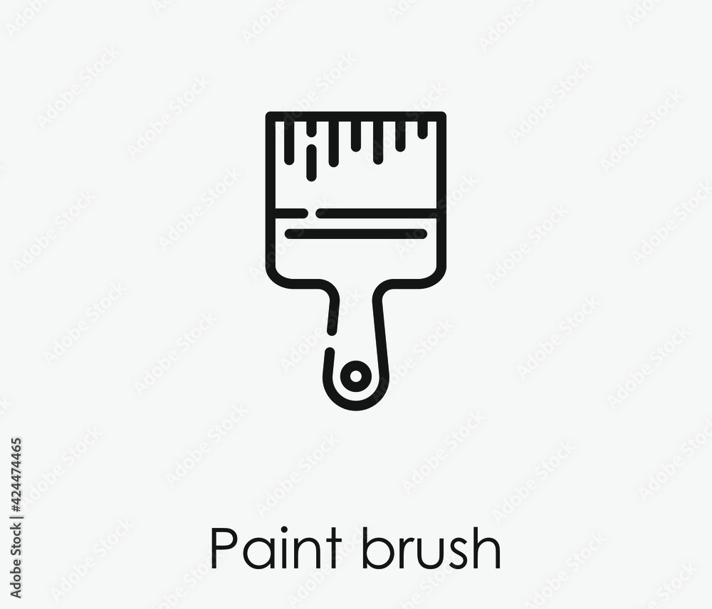 Aufkleber paint brush vector icon. editable stroke. linear style sign for use on web design and mobile apps, l