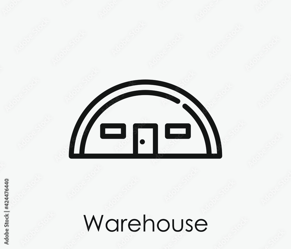 Poster warehouse vector icon. editable stroke. linear style sign for use on web design and mobile apps, log