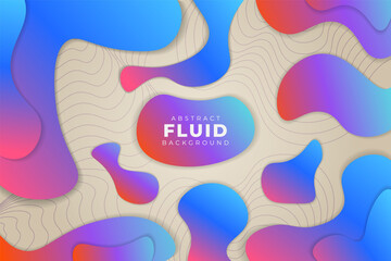 Abstract Dynamic Liquid Shape Gradient Colorful Background with Wavy Line Pattern