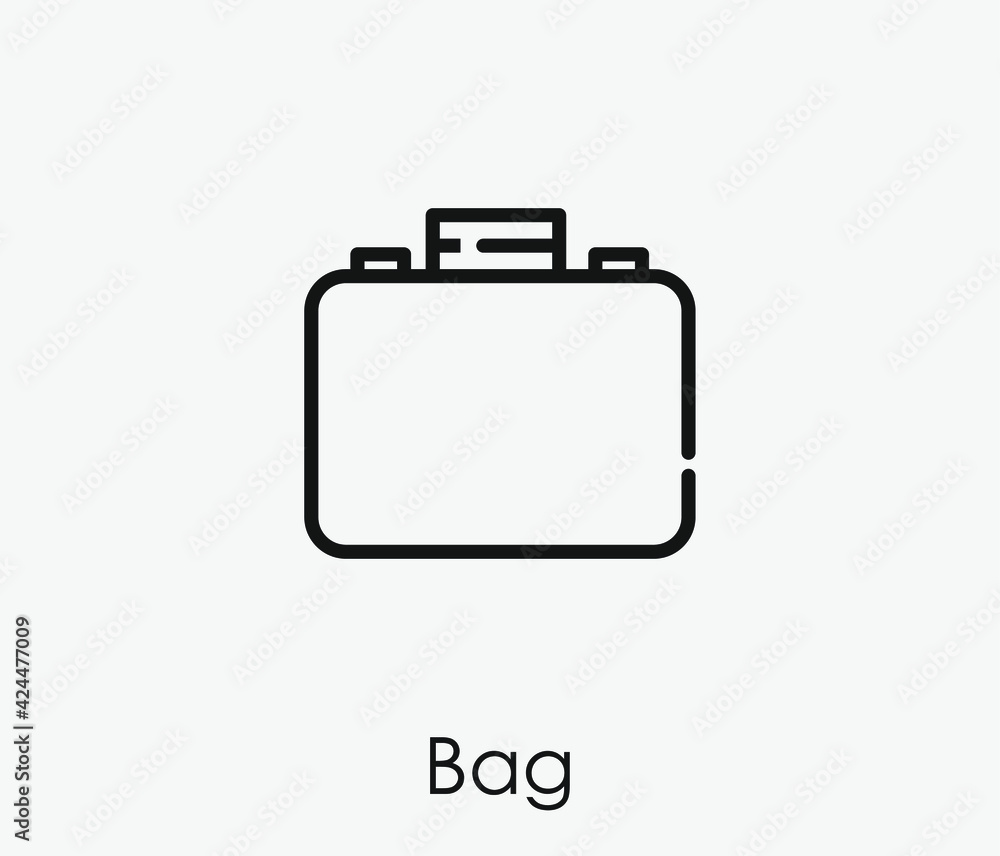 Poster bag vector icon. editable stroke. linear style sign for use on web design and mobile apps, logo. sym