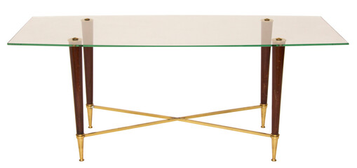 Midcentury Vintage Glass Coffee Table